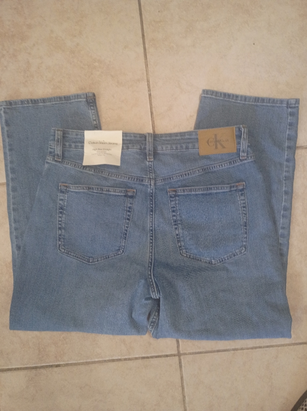 Calvin Klein Jeans Women's Straight Leg Light Blue Denim - Picture 8 of 12